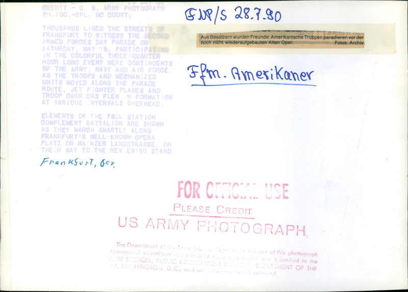 Americans in Frankfurt - Vintage Photograph