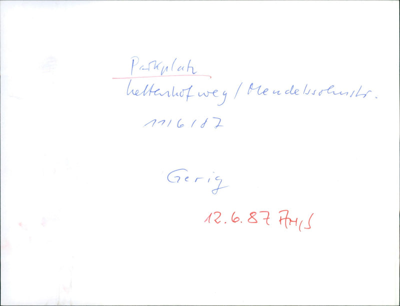 Parking lot in Frankfurt - Vintage Photograph