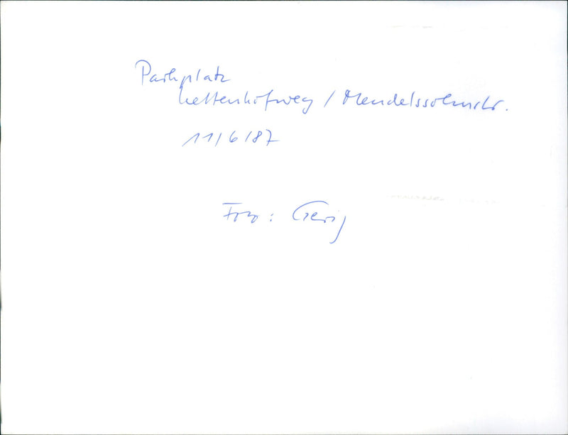 Parking lot in Frankfurt - Vintage Photograph