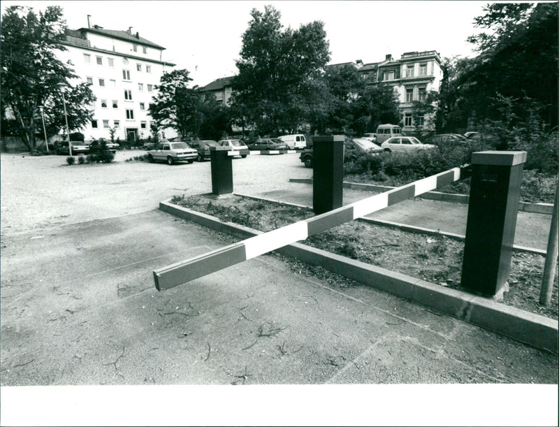 Parking lot in Frankfurt - Vintage Photograph