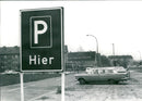 Parking lot in Frankfurt - Vintage Photograph