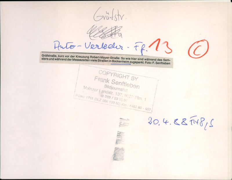 Graefstrasse in Frankfurt - Vintage Photograph