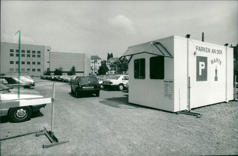 Parking lot in Frankfurt - Vintage Photograph