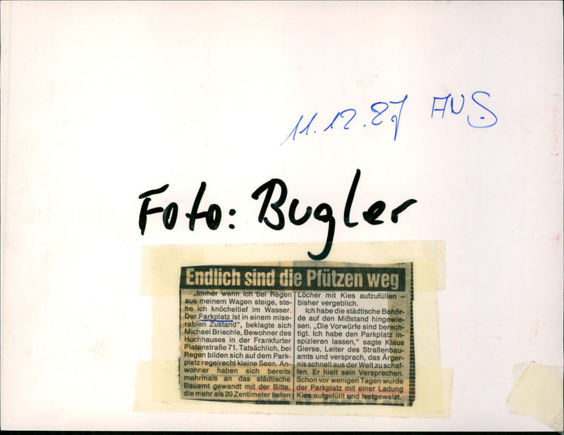 Parking lot in Frankfurt - Vintage Photograph