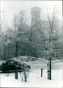 Goethe Tower in winter - Vintage Photograph