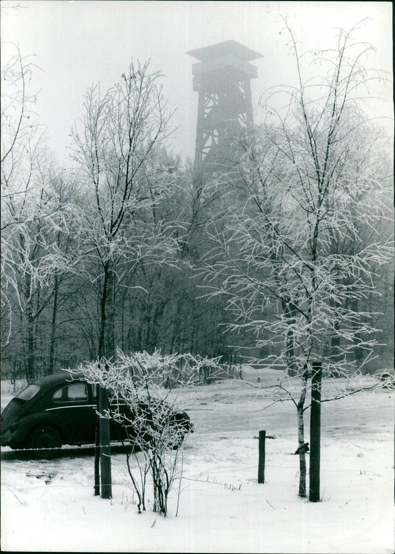 Goethe Tower in winter - Vintage Photograph