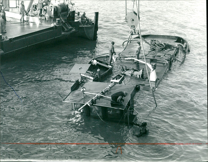 "Ajax" & "Maria" - Offenbach barrage - Vintage Photograph