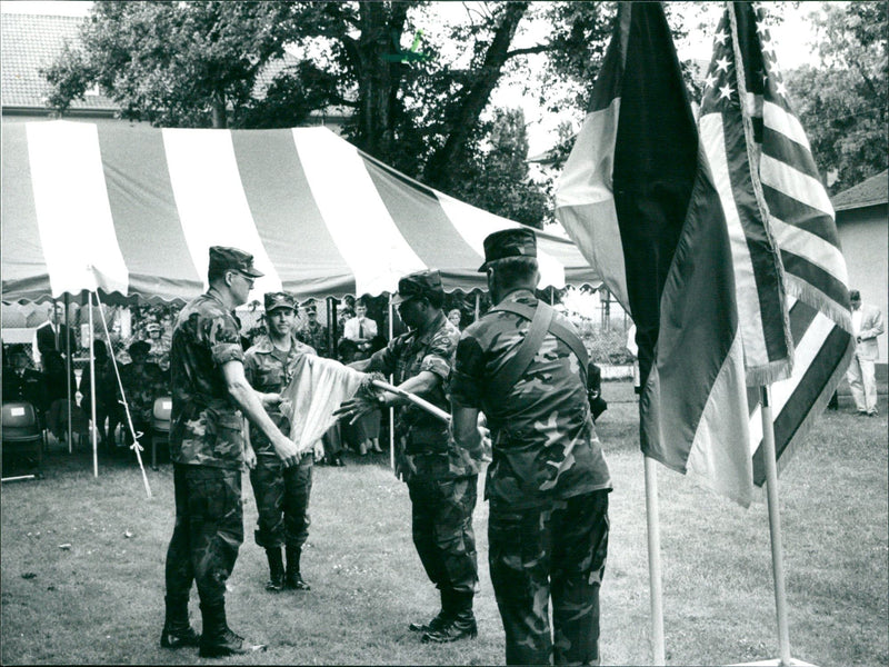 End of the 50-year stationing of the US Army in Frankfurt - Vintage Photograph