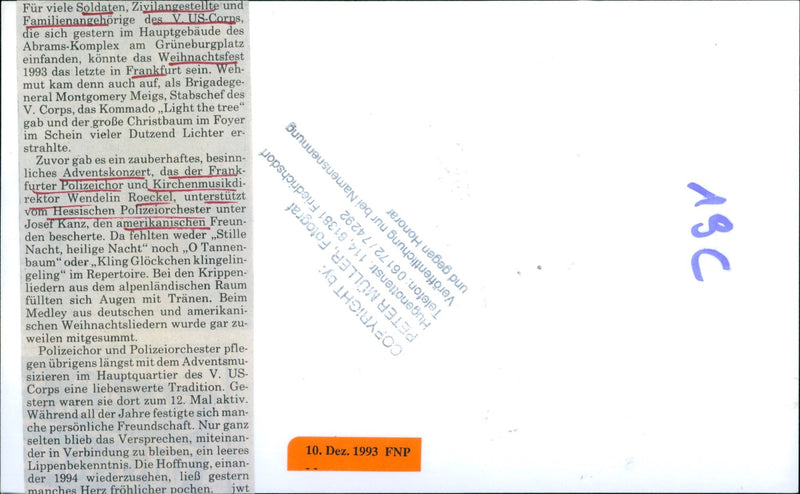 German-American Advent Concert - Vintage Photograph