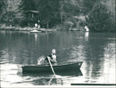 Palmengarten pond in Frankfurt - Vintage Photograph
