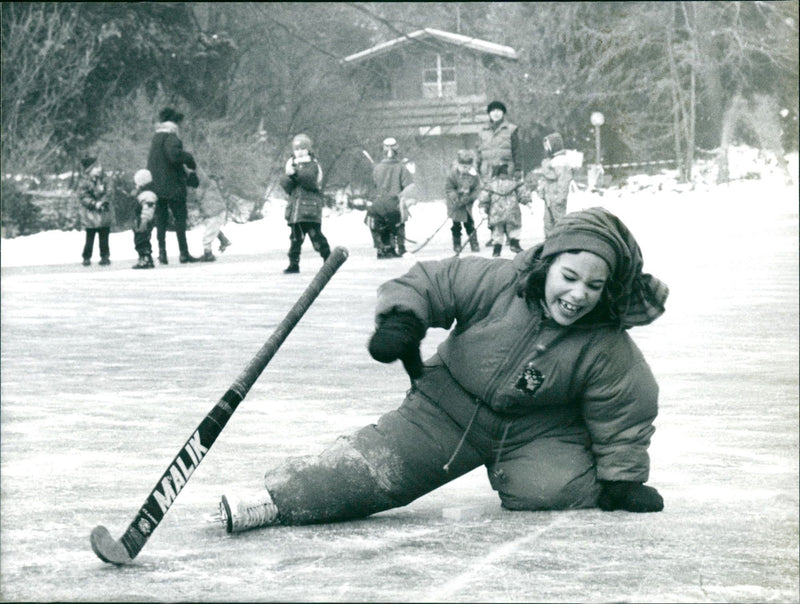 Palmengarten pond in Frankfurt - Vintage Photograph