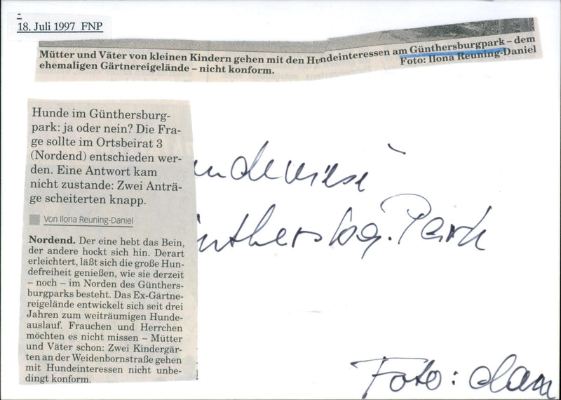 Günthersburgpark - Vintage Photograph