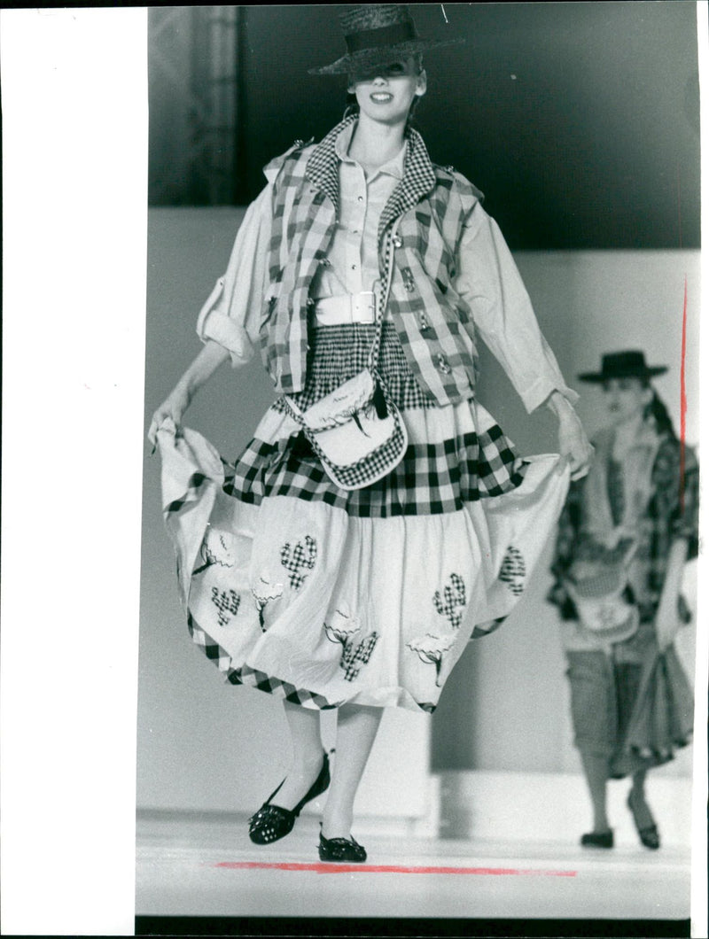 Model on a catwalk - Vintage Photograph