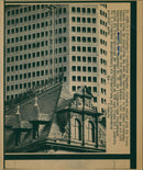 HOCH HAUSER DEUTSCHE BANK TWIN TOWERS CONSTRUCTION MODELS ARCHITECTURAL MON - Vintage Photograph