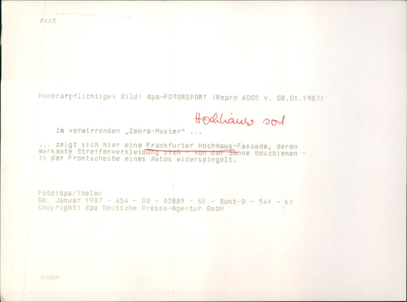 Frankfurt skyscraper facade - Vintage Photograph