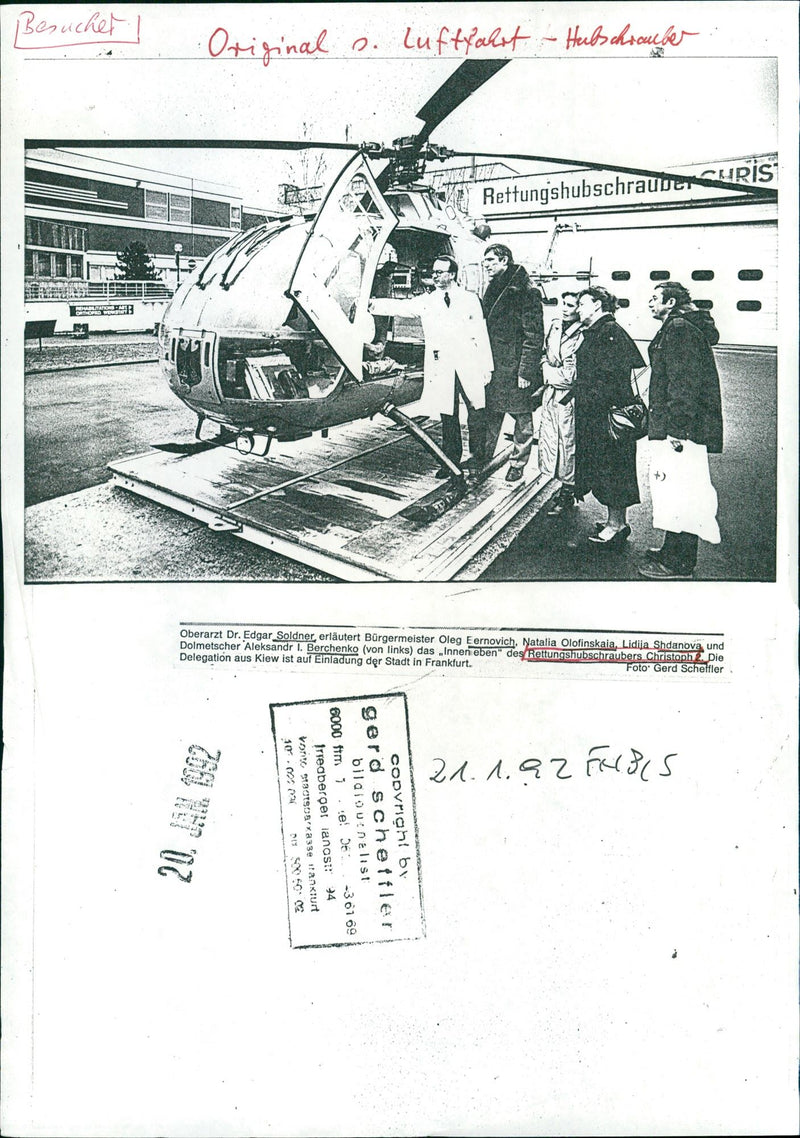 Rescue helicopter Christoph 2. - Vintage Photograph