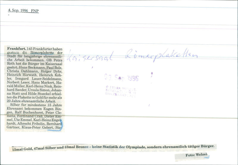 1996 ZEICHNWEGER WEDDING CHURCH ANKFURTER HAVE KUHMSTEDT PAUL PETER - Vintage Photograph