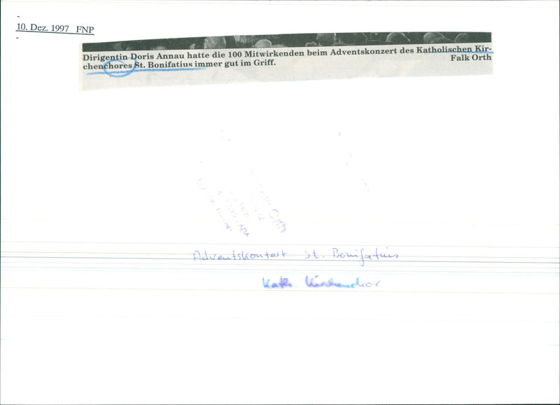 Advent concert St. Boniface - Vintage Photograph