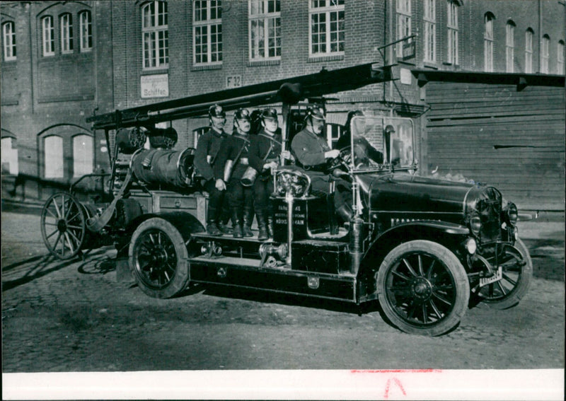 Fire truck - Hoechst AG - Vintage Photograph