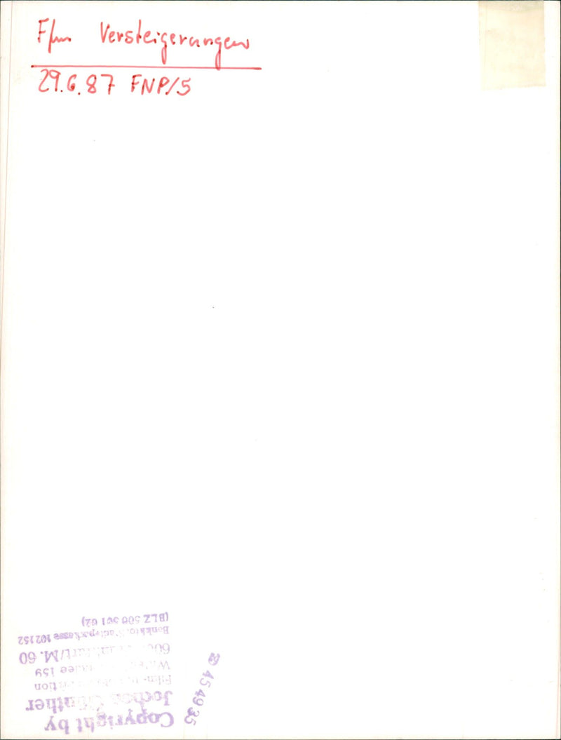 FNP SHEET SIGNATURE VOERMAN JEG TADLEN BILDBEST - Vintage Photograph