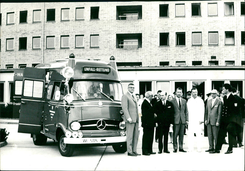 Accident ambulance of the Frankfurt fire brigade - Vintage Photograph