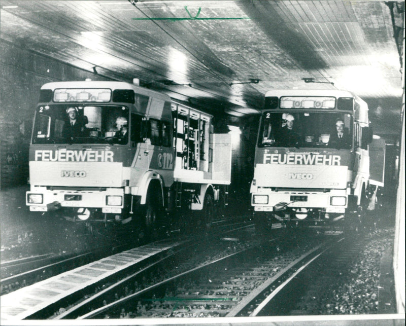 1970 FEUERWE VEHICLES MODERNLY EXPANDED FIRE ENGINES - Vintage Photograph