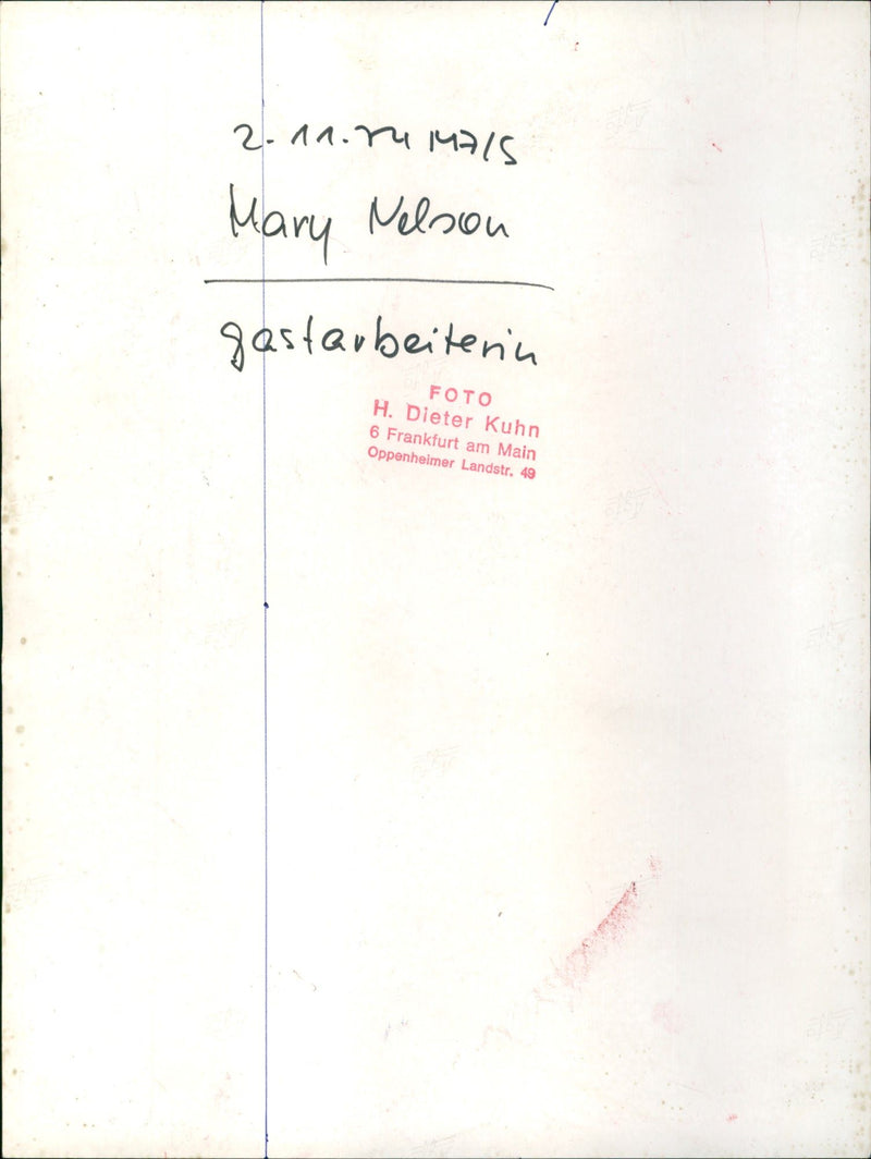 CHAPTER DIETER KUHN FRANKFURTBASED FREELANCE WRITER MARY - Vintage Photograph