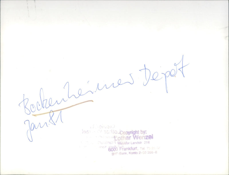 Bockenheimer depot - Vintage Photograph