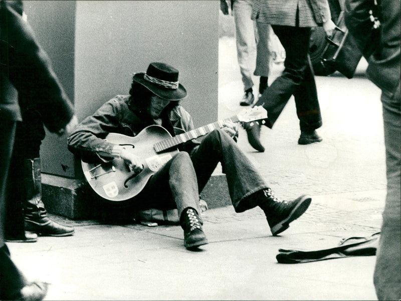 Street musician - Vintage Photograph