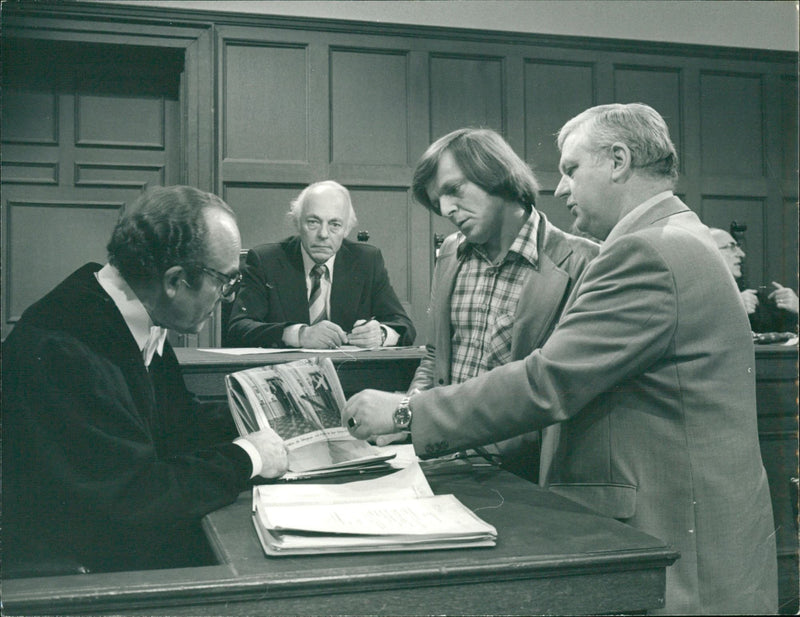 The TV tribunal is in session: robbery and murder - Vintage Photograph