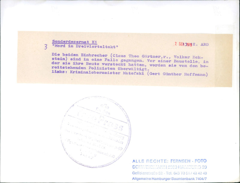 Special Department K1: Murder every three quarters - Vintage Photograph