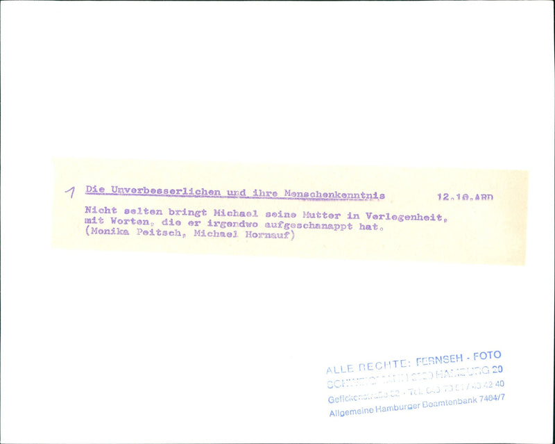 Series "The Despicable" - "... and their knowledge of human nature" - Vintage Photograph