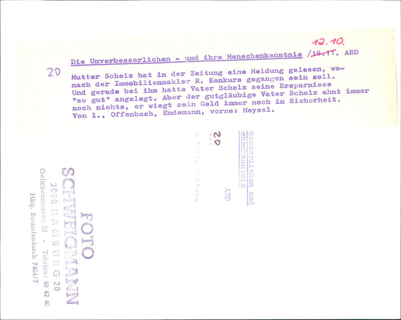 Series "The Despicable" - "... and their knowledge of human nature" - Vintage Photograph