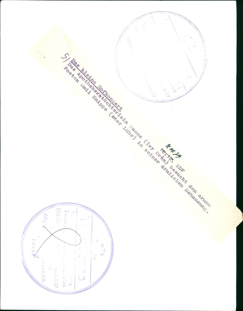 Film "The Little Court Concert" - Vintage Photograph