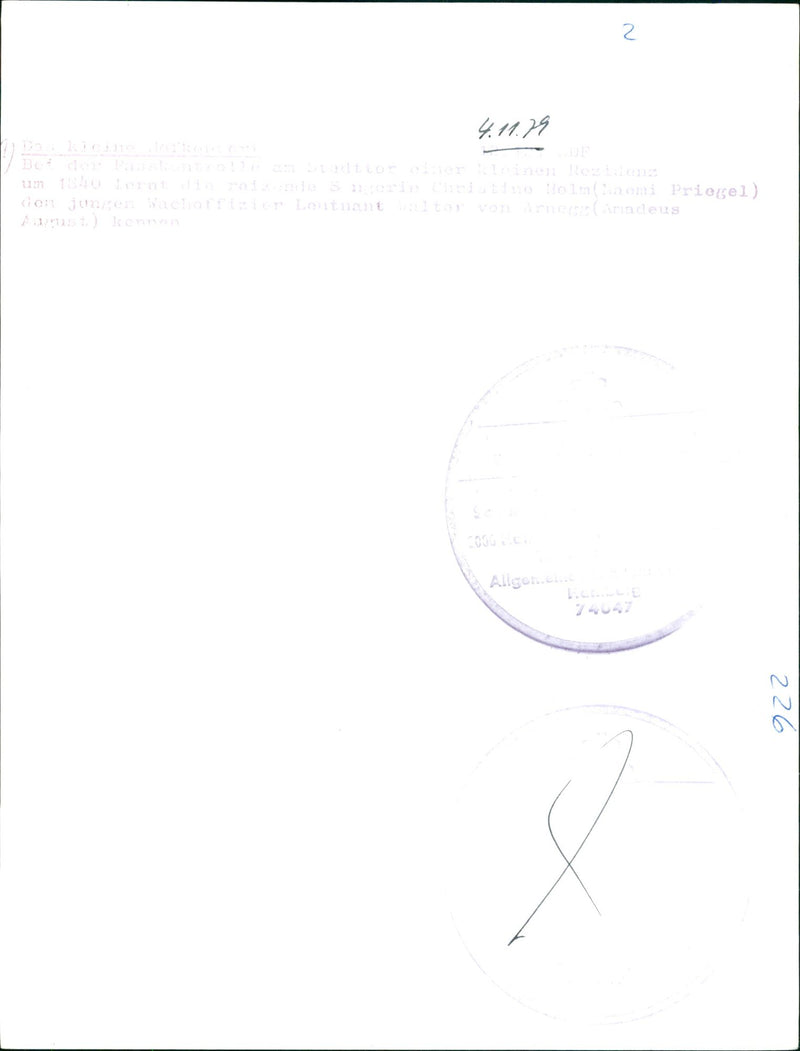 Film "The Little Court Concert" - Vintage Photograph