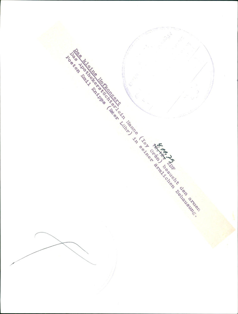 Film "The Little Court Concert" - Vintage Photograph