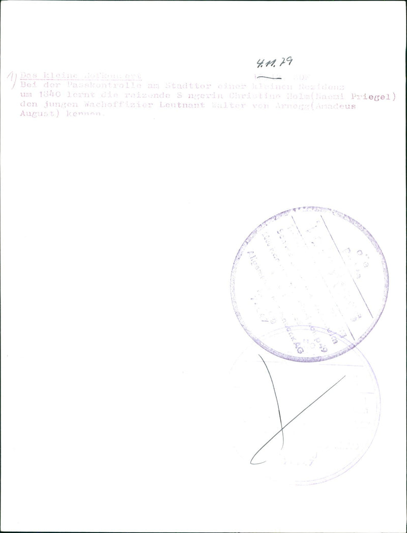 Film "The Little Court Concert" - Vintage Photograph