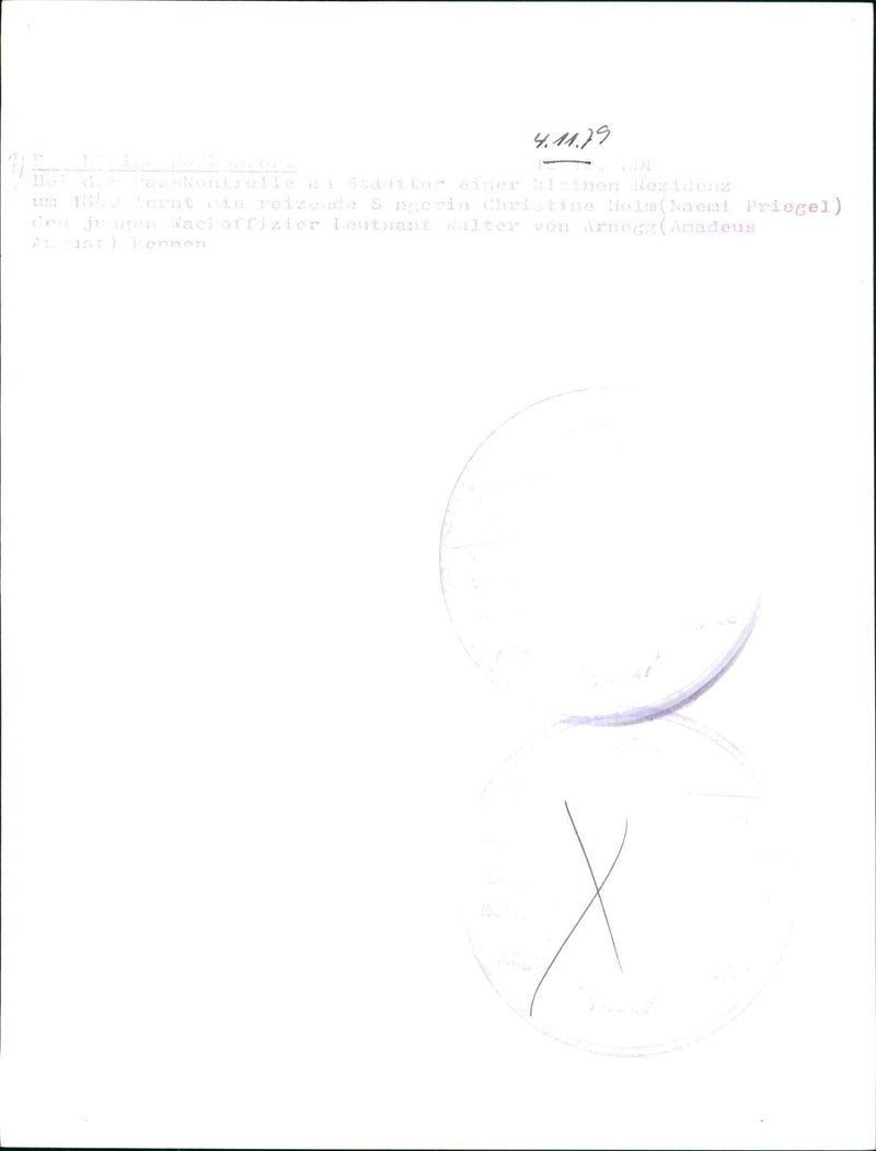 Film "The Little Court Concert" - Vintage Photograph