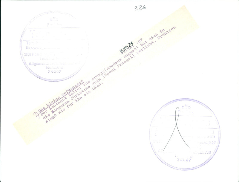 Film "The Little Court Concert" - Vintage Photograph