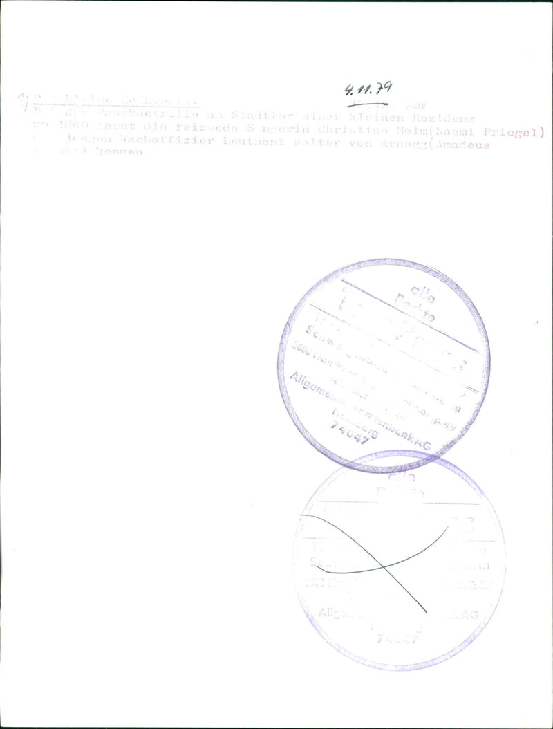 Film "The Little Court Concert" - Vintage Photograph