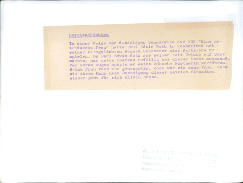 Bed stories - Vintage Photograph