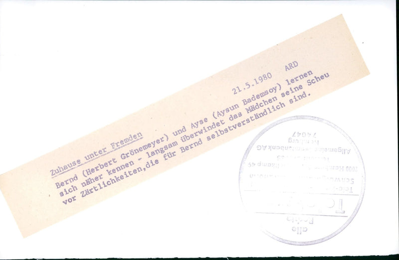 Film "Home Among Strangers" - Vintage Photograph