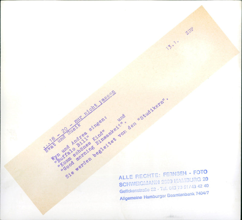 Just don't fit - skat and music - Vintage Photograph