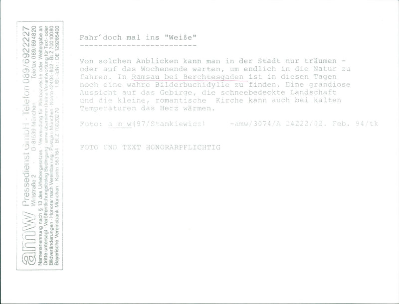 RAMSAU BERCHTESGADEN CAN FIND THESE DAYS STILL TRUE PICTURE BOOK - Vintage Photograph