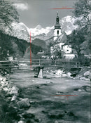 1987 NEGATIVE BAGER CHURCH RAMSAU BERCHTESGADENER LAND PROPERTY KURDIRE - Vintage Photograph