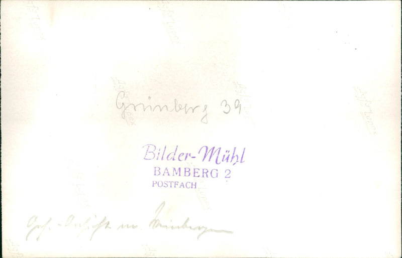 GRUNBERG GRIMBERG PICTURES MUHL BAMBERG POST BOX POINBARAZA PICTUR - Vintage Photograph