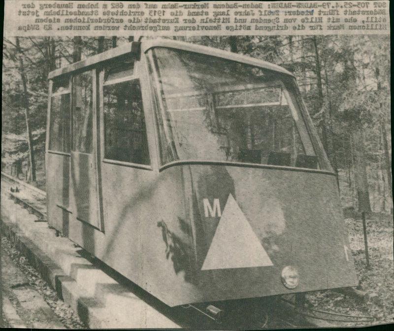 1913 BADEN BADENS MERKUR BAHN HIGH HOME MOUNTAIN BADERSTADT DRON - Vintage Photograph