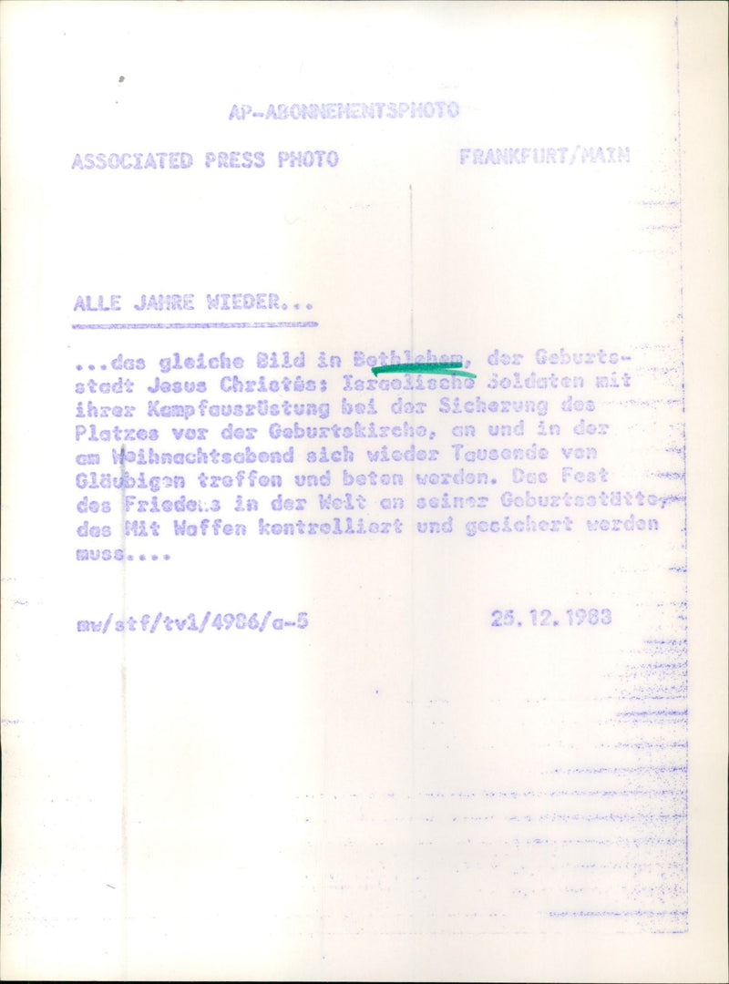1983 ALL ROMPILGERS ARE GIVEN POSSIBILITY VISIT INSTEAD PRESS - Vintage Photograph