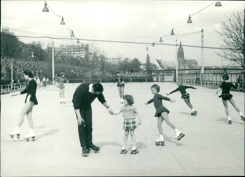 Roller skating rink in Nice - Vintage Photograph