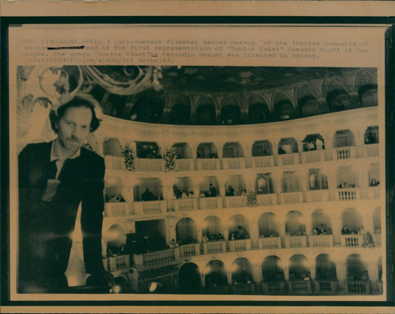 BOLOGNA GERMAN FILMMAKER WERNER HERZOG THEATER COMUNALE END OPERA - Vintage Photograph